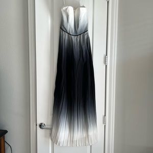 Milly Black and White Hombre Maxi Pleated Dress, Size 4